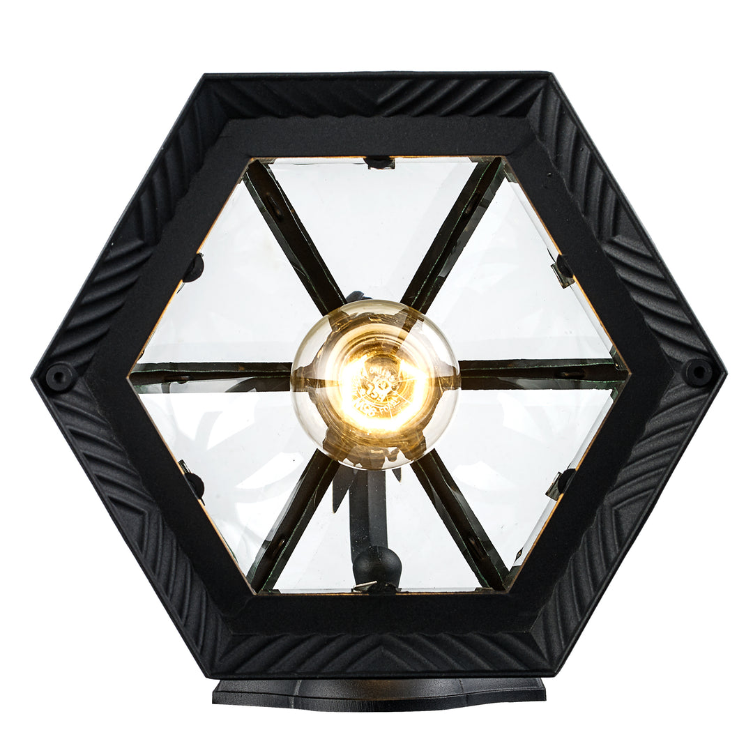 Wentworth 1-Light Atrium Style Coach Wall Lantern-Black