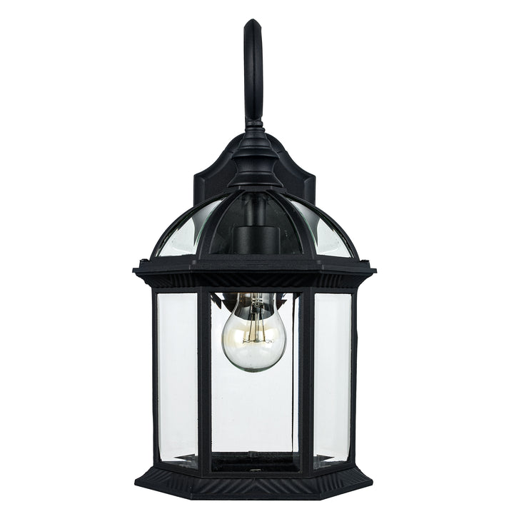 Wentworth 1-Light Atrium Style Coach Wall Lantern-Black