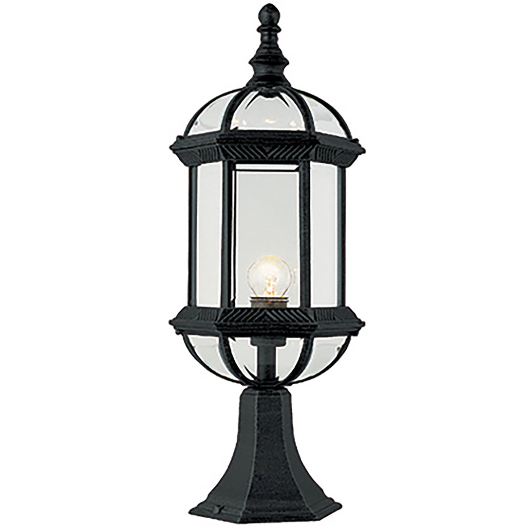 Wentworth 1-Light Atrium Style Post Mount Lantern Head- Black