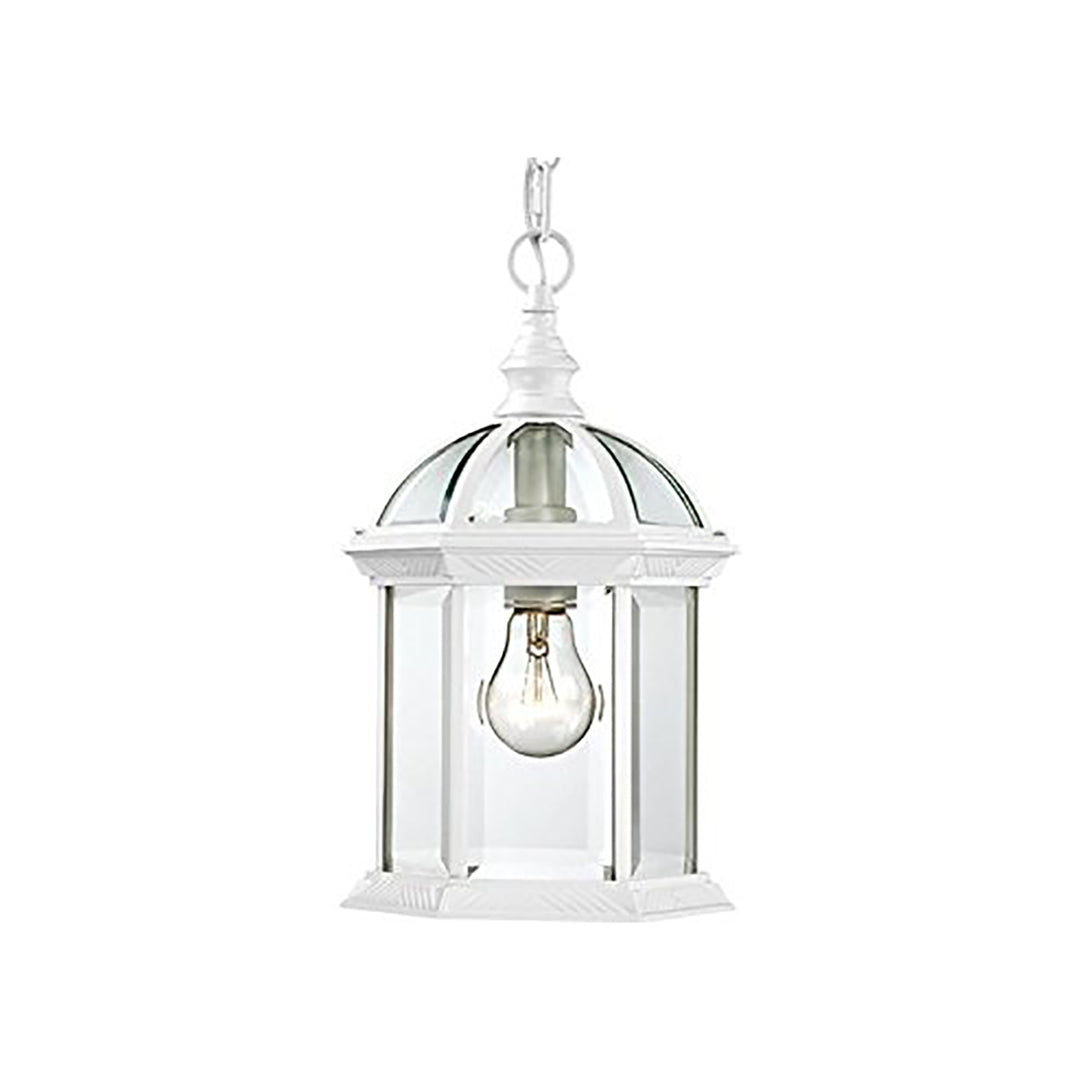 ntworth 1-Light Atrium Style Outdoor Hanging Pendant- White