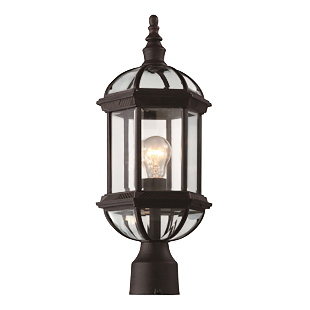 Wentworth 1-Light Atrium Style Post Mount Lantern Head- Rust