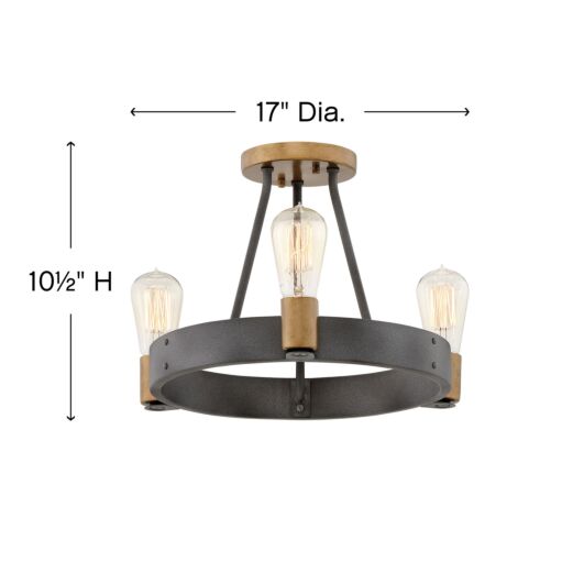 Silas 4263DZ - Small Semi-Flush Mount