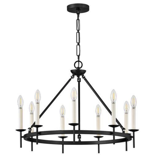 Copley 47475BK Medium Ring Chandelier - Black