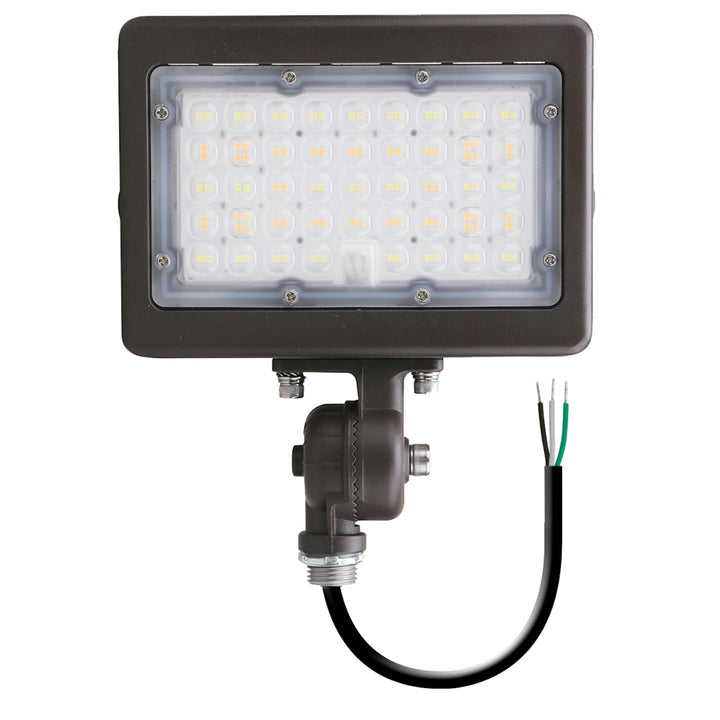 Mini Area Flood Lights: M-Line, 3-CCT & Power Select w/ Photocell  15W/30W - Bronze