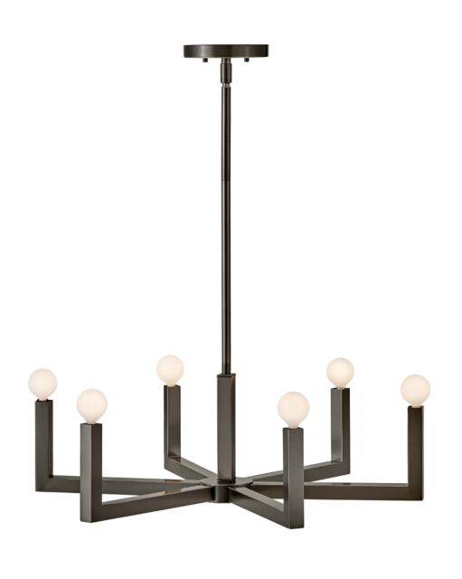 Ezra 45046BX - Medium Single Tier Chandelier - Black