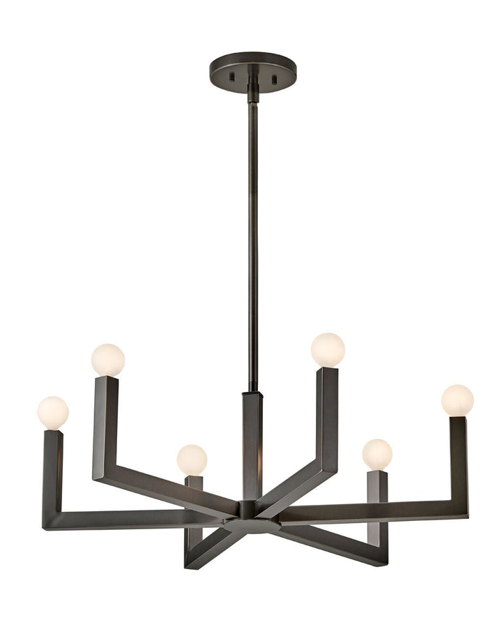 Ezra 45046BX - Medium Single Tier Chandelier - Black