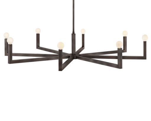 Ezra 45049BX - Large Single Tier Chandelier - Black