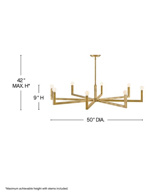 Ezra 45049HB - Large Single Tier Chandelier -  Bronze