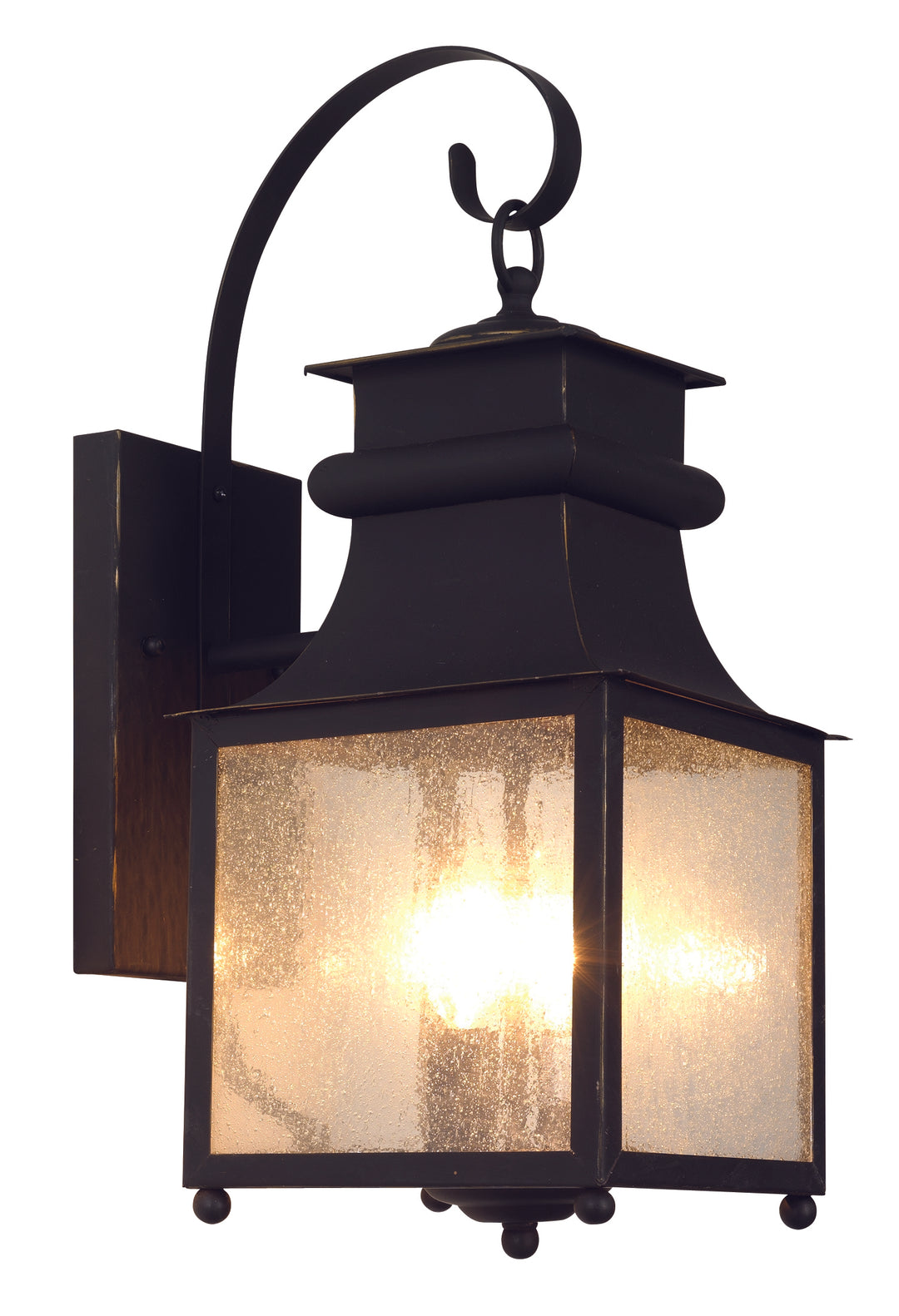 Wentworth Atrium Style, Armed Outdoor Wall Lantern Light, with Open Base- White