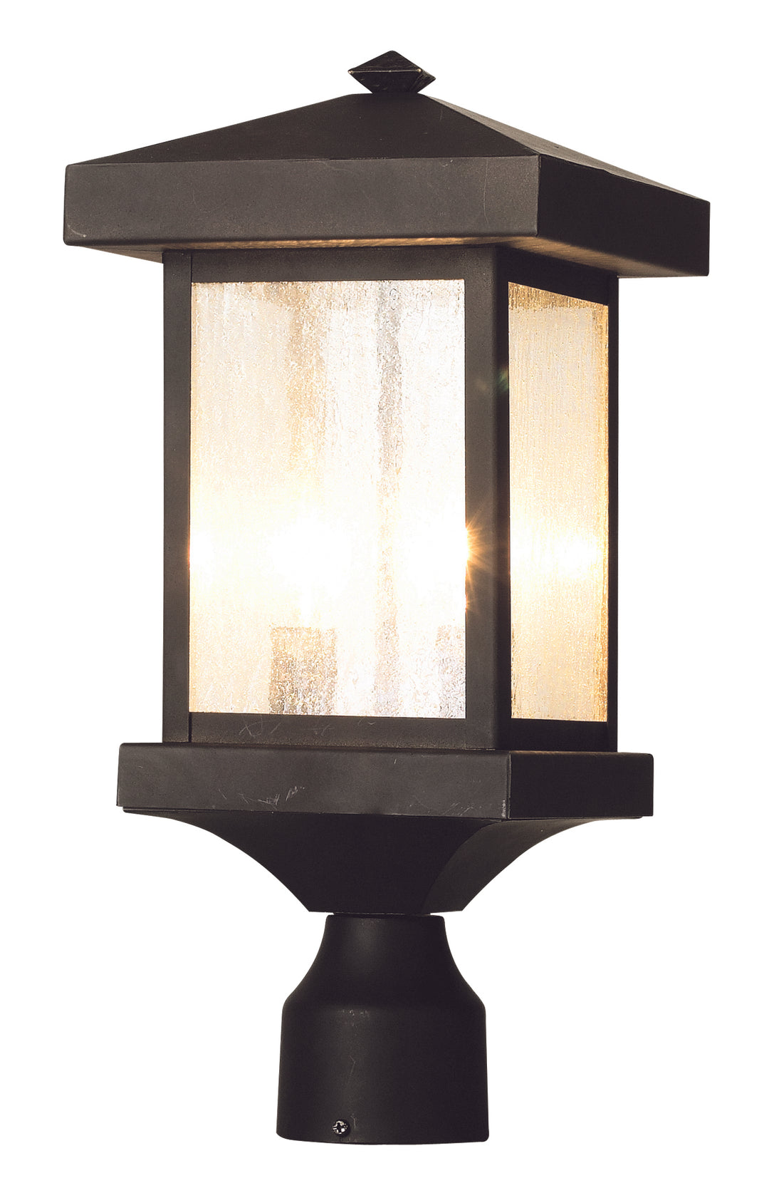 Santa Cruz 17" Postmount Lantern - Weathered Bronze