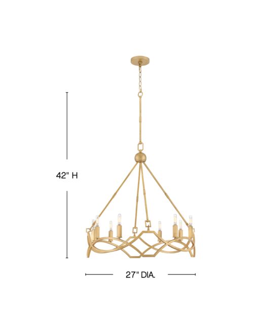 Leona 45784DA - Medium Chandelier - Bronze