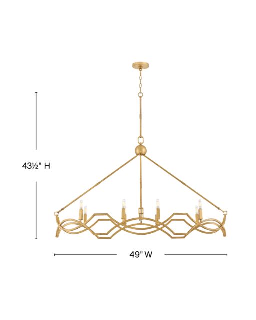 Leona 45785DA - Medium Eight Light Linear - Bronze