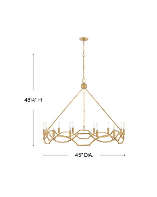 Leona 45786DA - Large Chandelier - Bronze