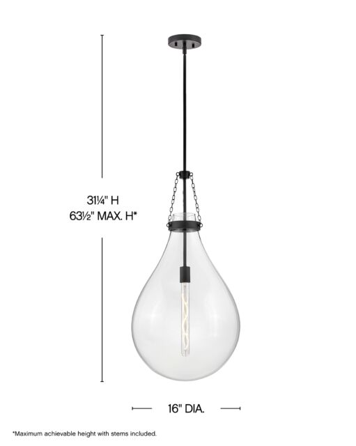 Eloise 46054BK - Large Pendant - Black