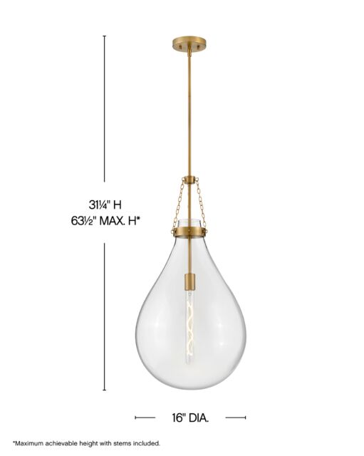 Eloise 46054LCB - Large Pendant - Bronze