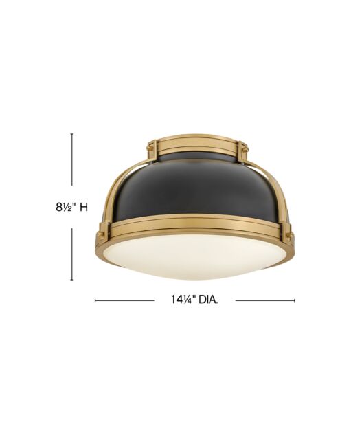 Barton 46351BK-LCB - Medium Flush Mount