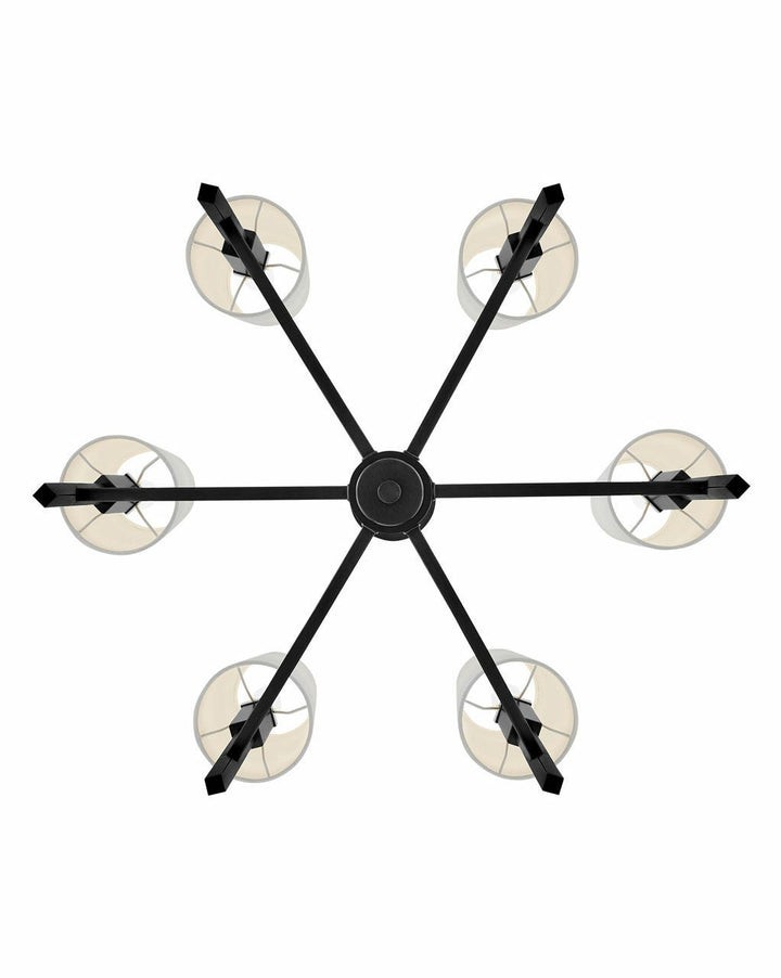 Fenwick 46455BK - Medium Chandelier - Black