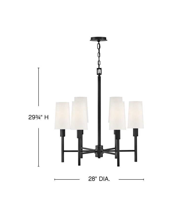 Fenwick 46455BK - Medium Chandelier - Black