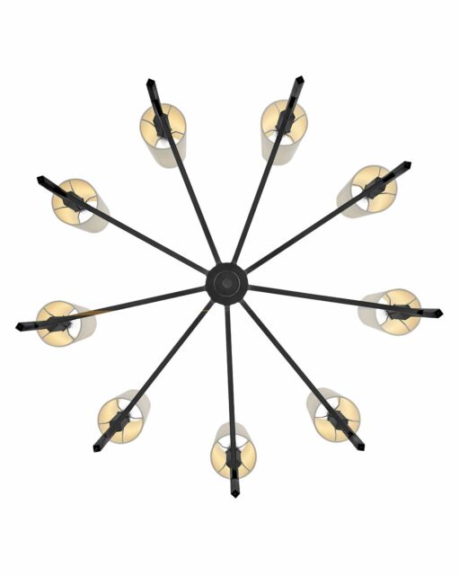 Fenwick 46456BK - Large Chandelier - Black