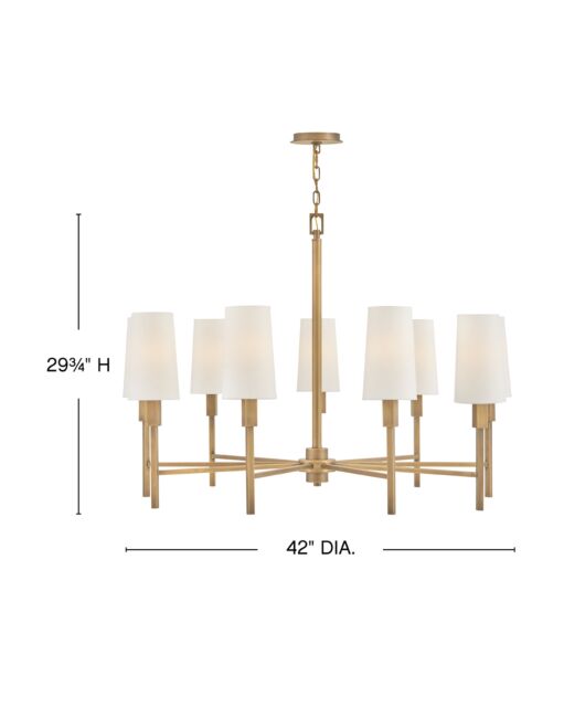 Fenwick 46456HB - Large Chandelier - Bronze