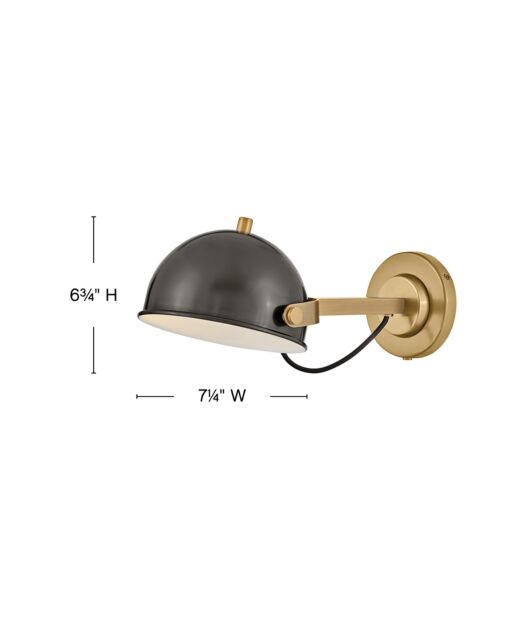 Spence 46470BX - Medium Adjustable Single Light Sconce