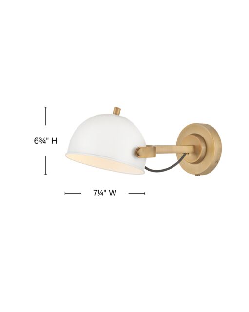 Spence 46470CI-HB - Medium Adjustable Single Light Sconce