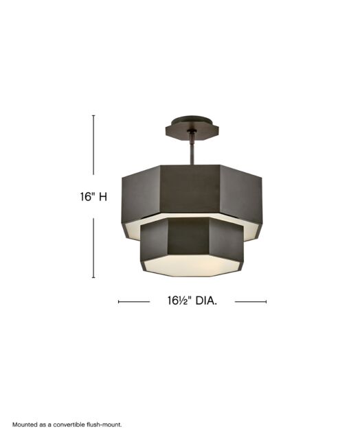 Facet 46991BX - Medium  Convertible Flush Mount