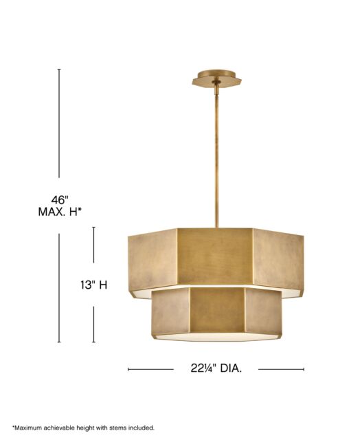 Facet 46994HB - Medium Convertible Chandelier