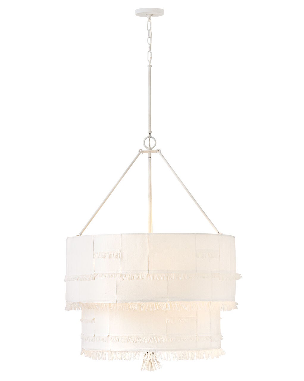 Baya 47428TXP  Medium Drum Chandelier - White