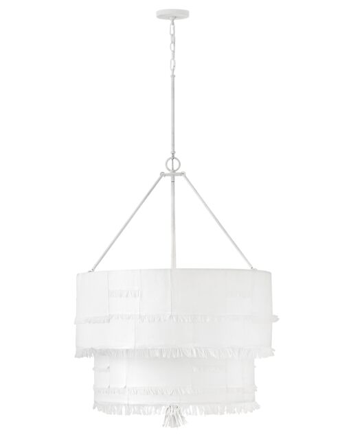 Baya 47428TXP  Medium Drum Chandelier - White