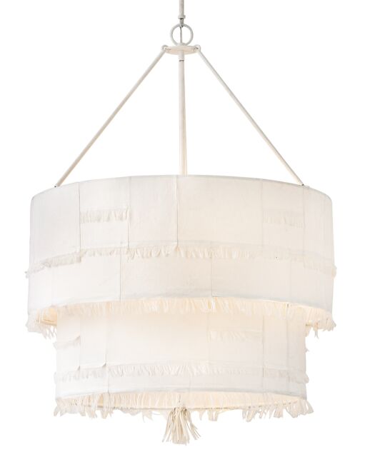 Baya 47428TXP  Medium Drum Chandelier - White