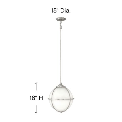 Odeon 4744BN - Medium Orb Pendant - Grey