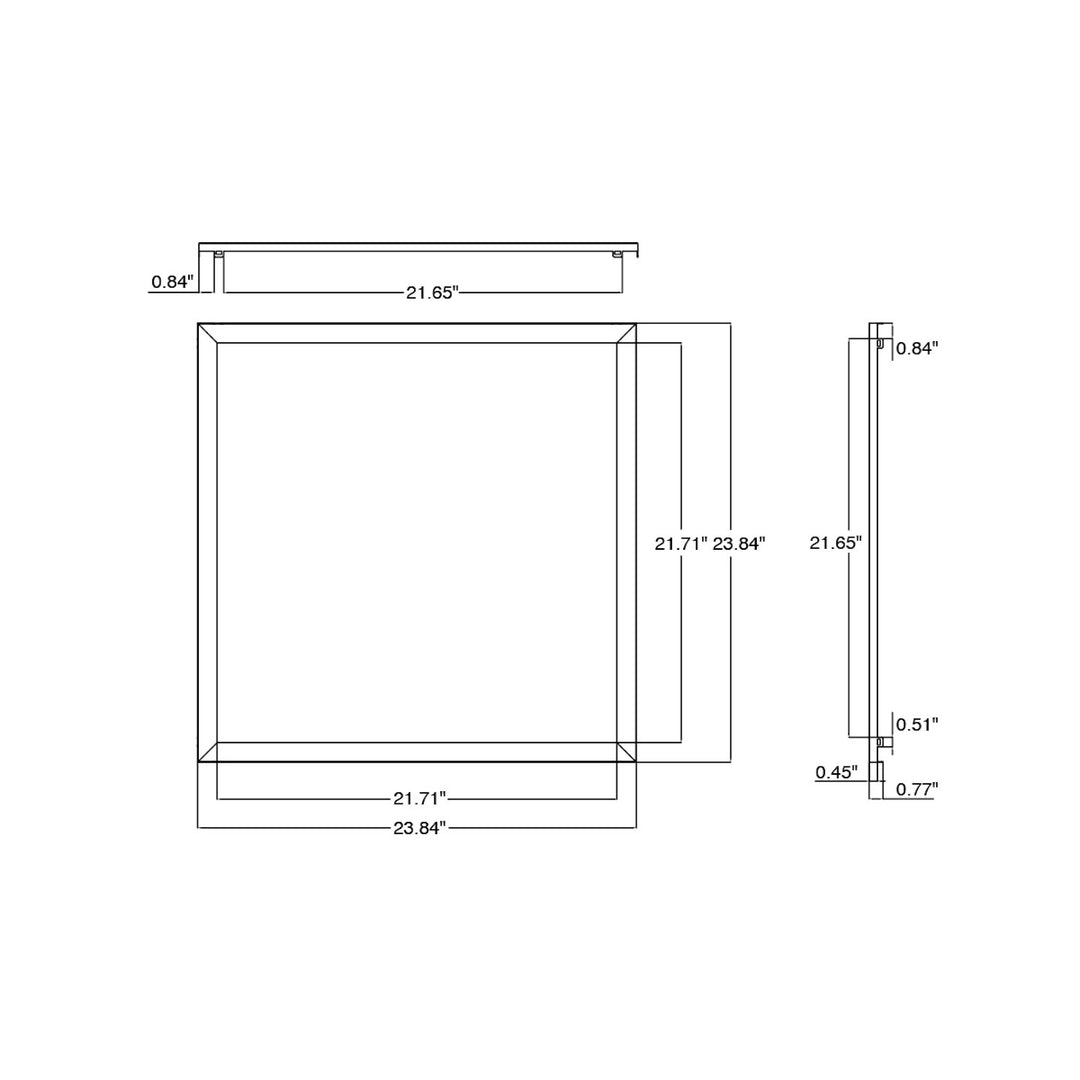 2x2 LED Panel: Backlit-Line Black Trim