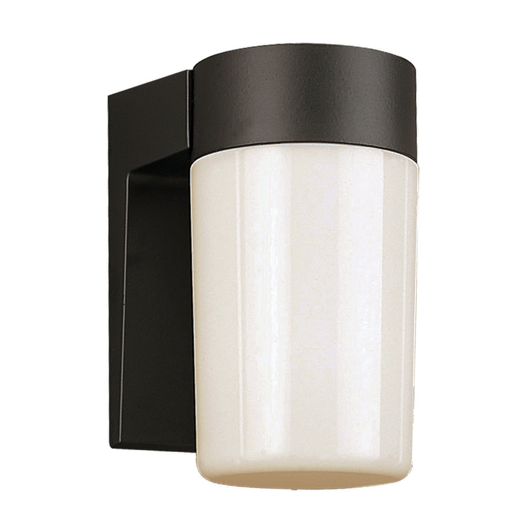 Pershing 1-Light Cylindrical Shade Outdoor Wall Light - Black