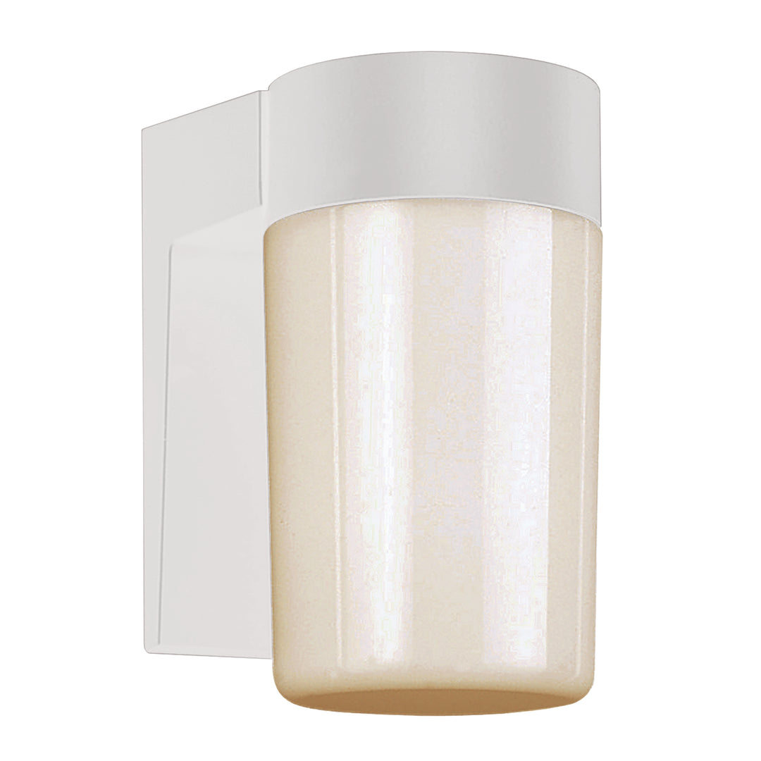 Pershing 1-Light Cylindrical Shade Outdoor Wall Light - White