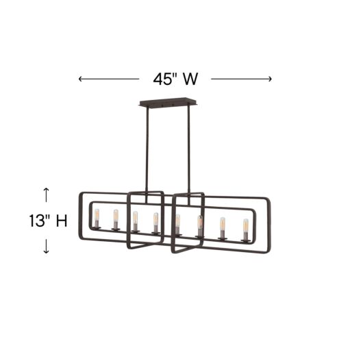 Quentin 4818DZ - Eight Light Linear - Grey