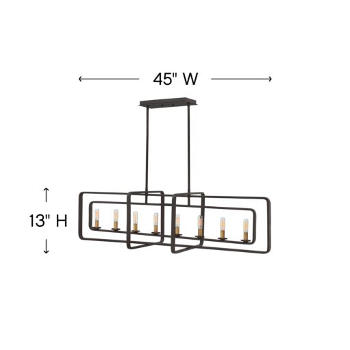 Quentin 4818KZ - Eight Light Linear - Bronze