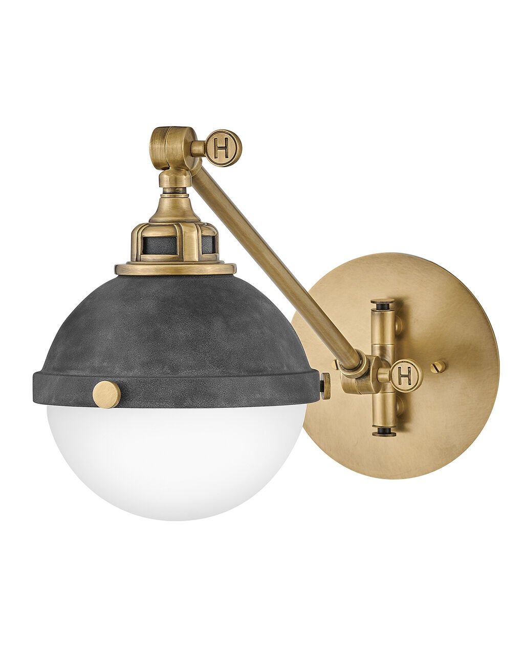 Fletcher 4830DZ Small Swing Arm Single Light Sconce - Gray