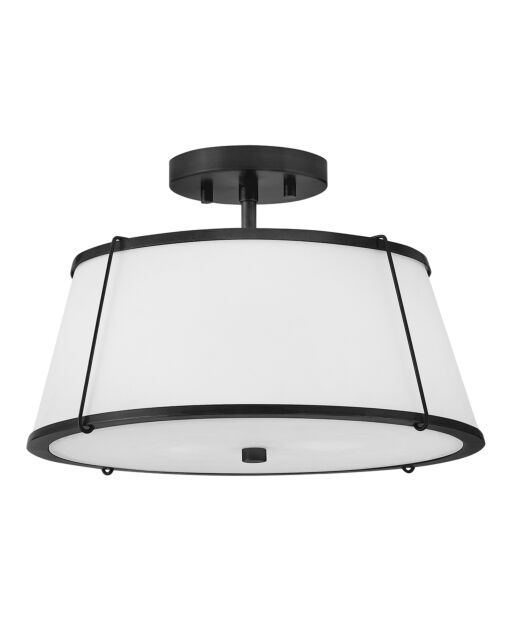 Clarke 4893BK  Medium Semi-Flush Mount - Black