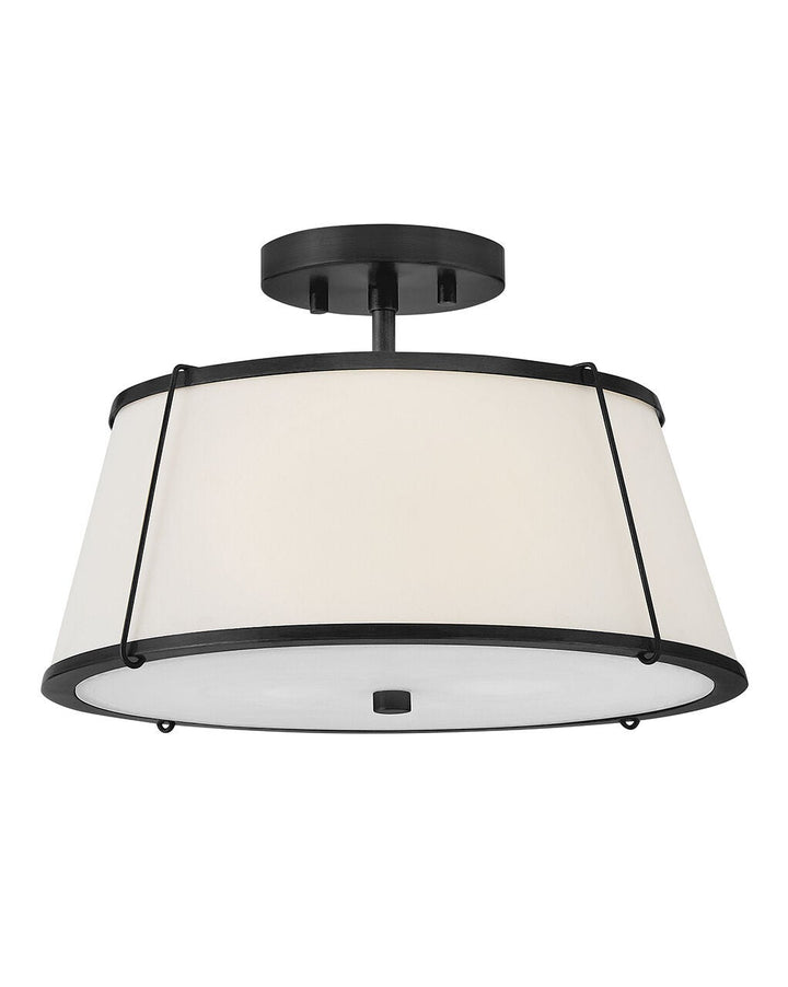 Clarke 4893BK  Medium Semi-Flush Mount - Black