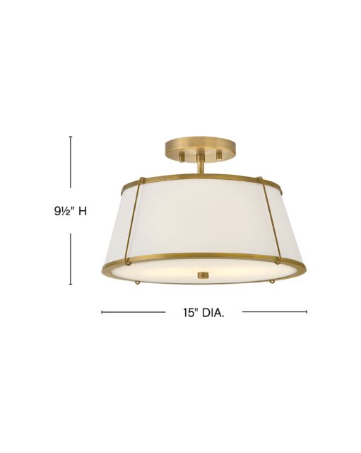 Clarke 4893LDB-OW - New Medium Semi-Flush Mount