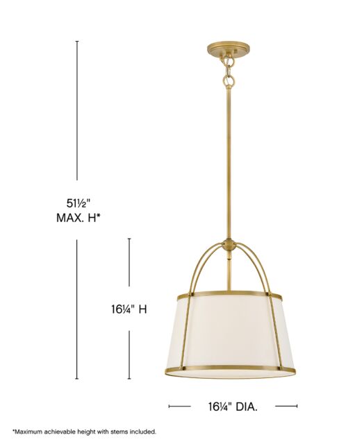 Clarke 4894LDB-OW  Large Drum Pendant - Bronze