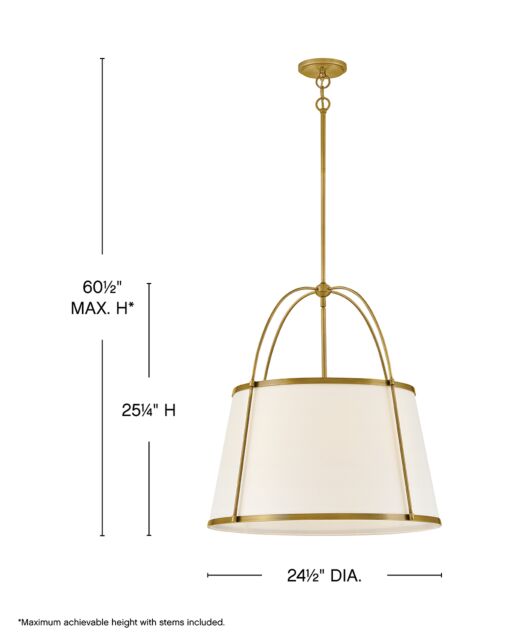 Clarke 4895LDB-OW Medium Drum Chandelier - Bronze