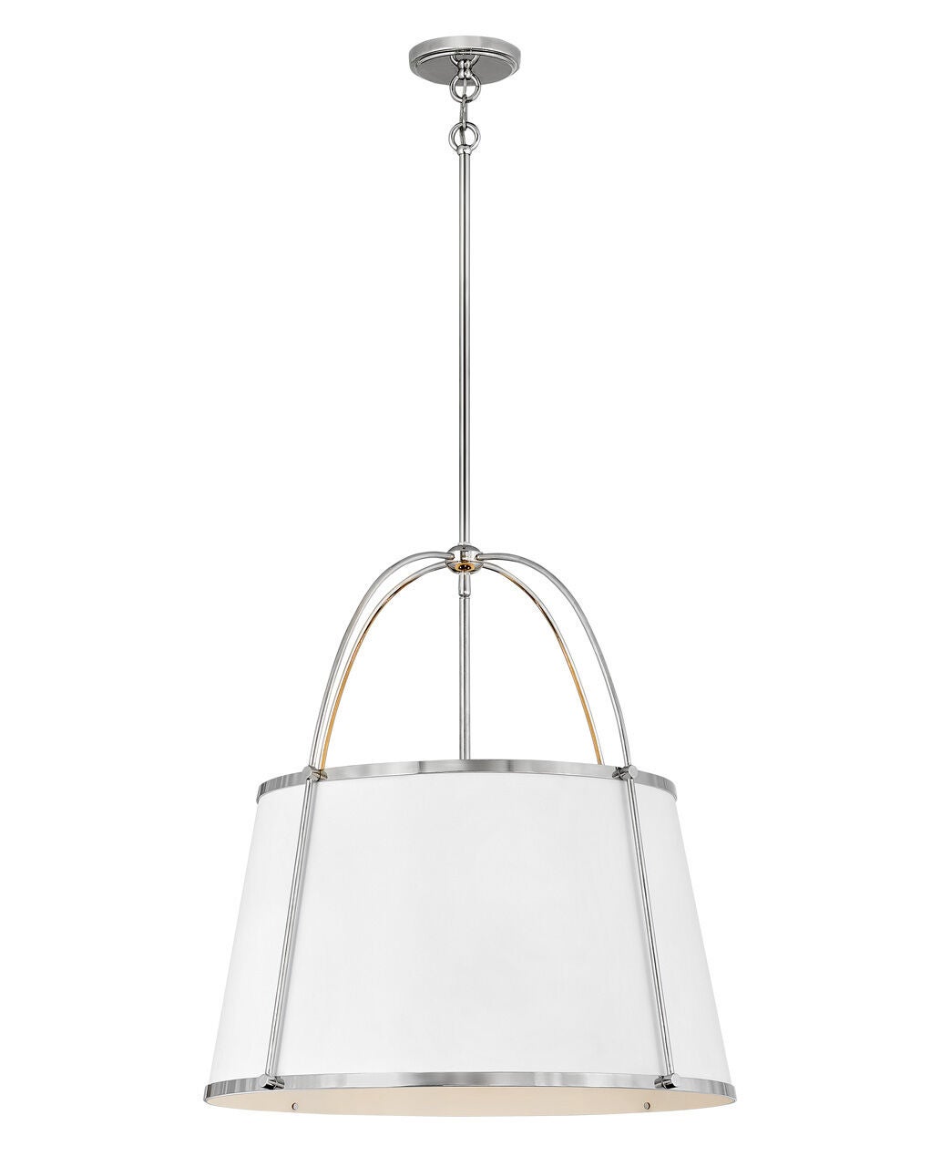 Clarke 4895PN - Medium Drum Chandelier - white