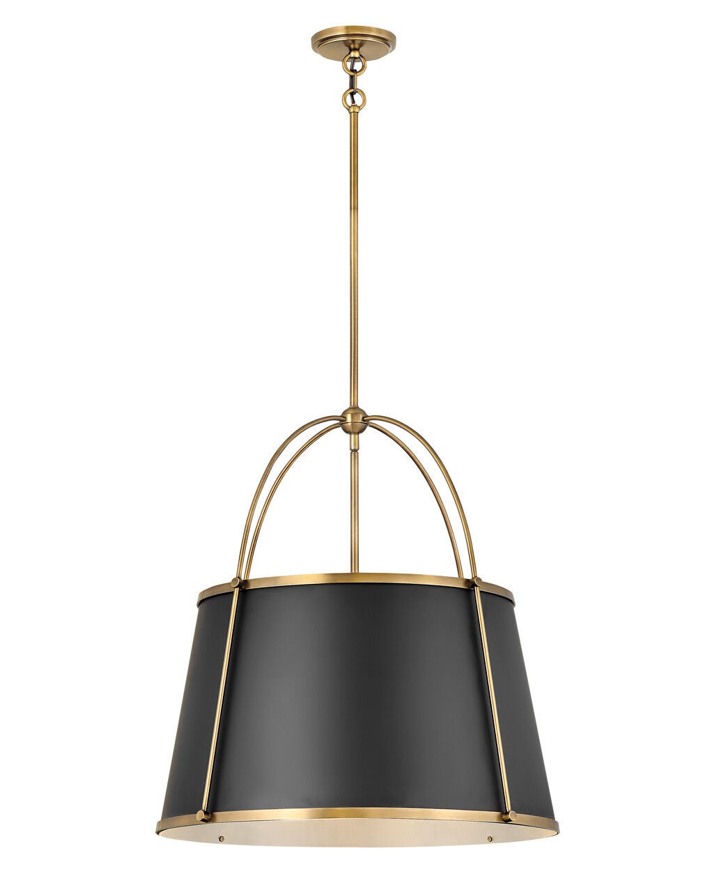 Clarke 4895WS - Medium Drum Chandelier - Black