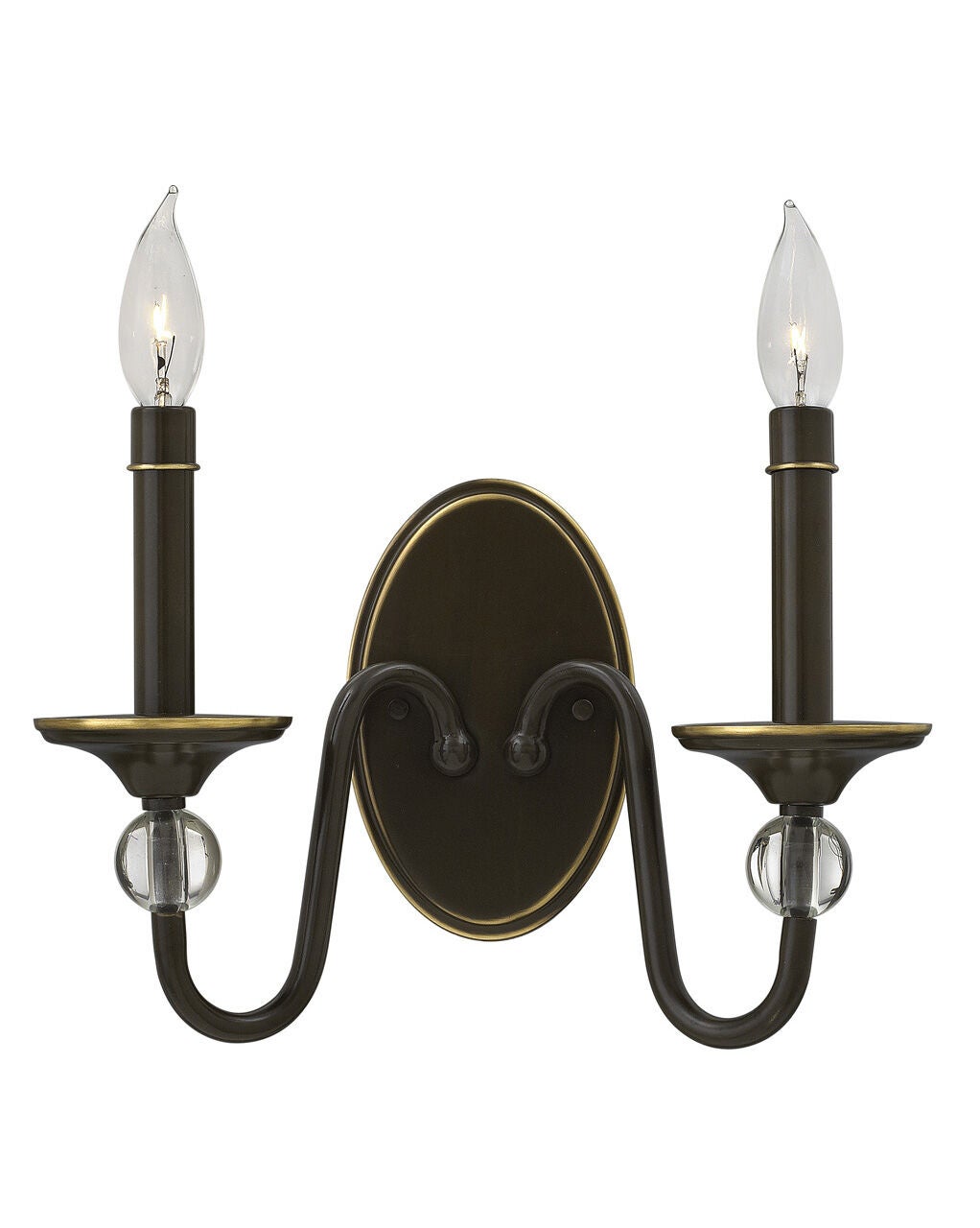 Eleanor 4952LZ Two Light Sconce - Black