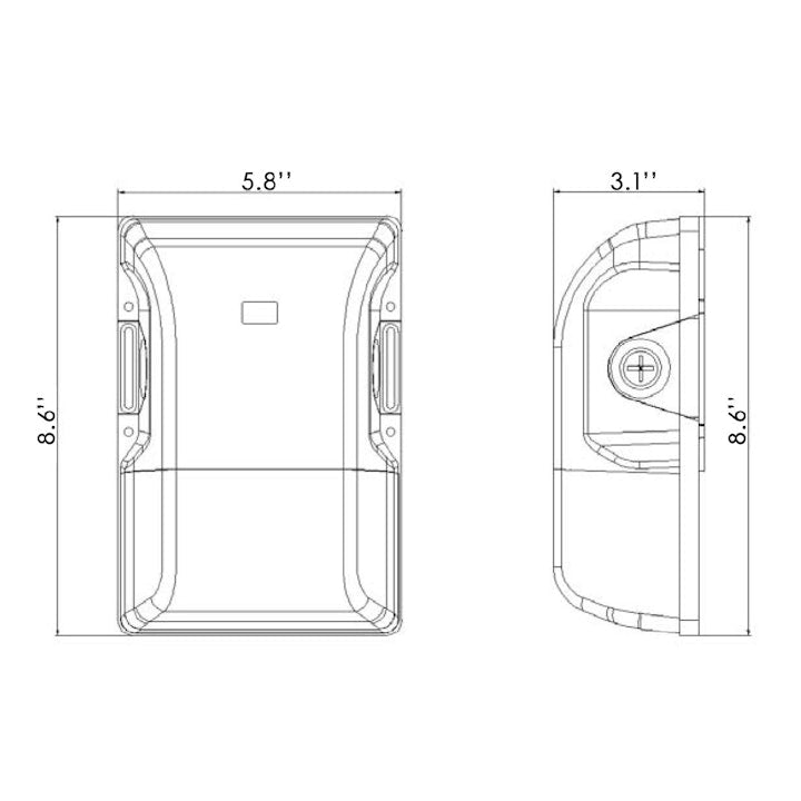 Mini Wall Pack: M-Line - w/ Photocell, 3-CCT Select 20W - Bronze