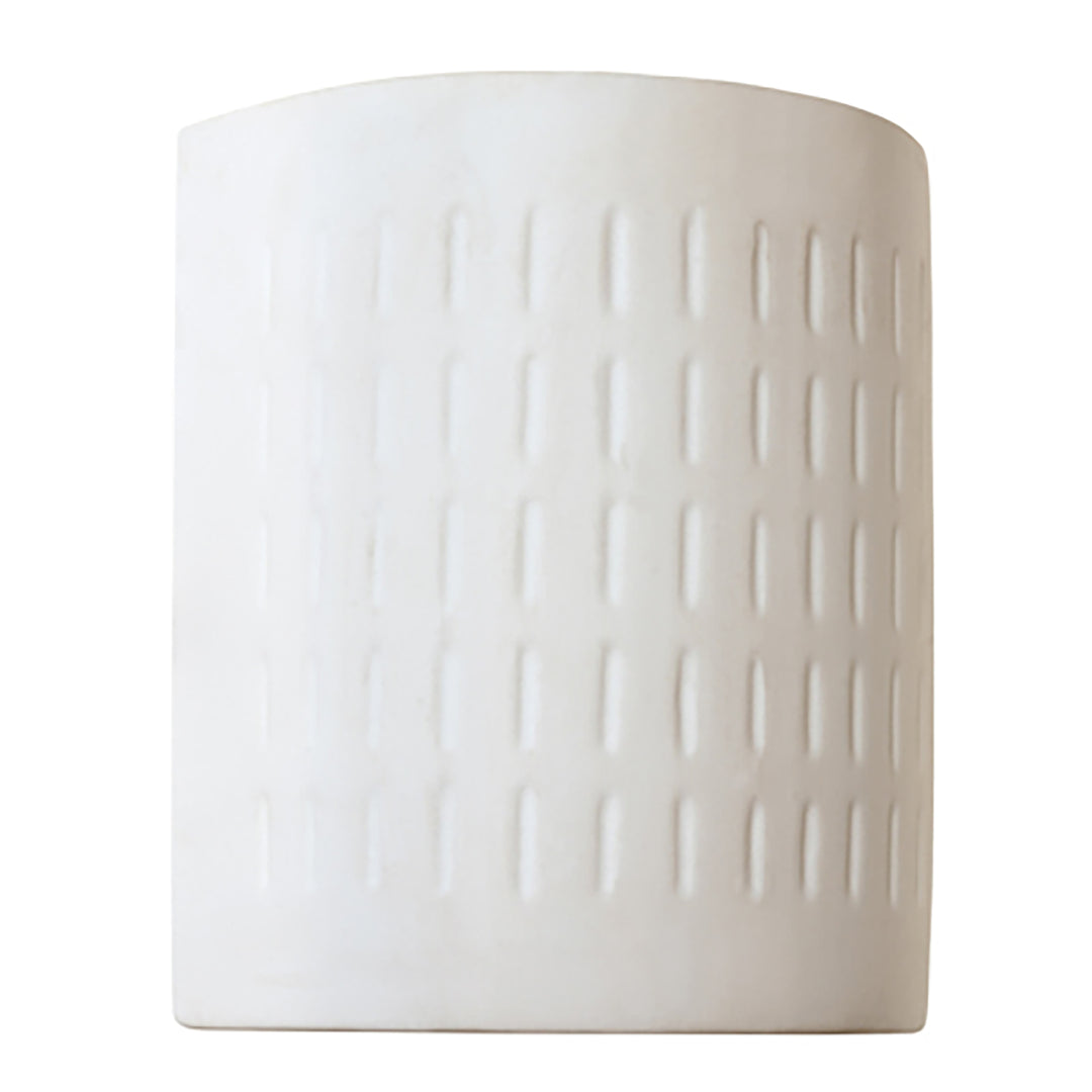 Coast 1-Light Paintable Ceramic Wall Sconce Light - White