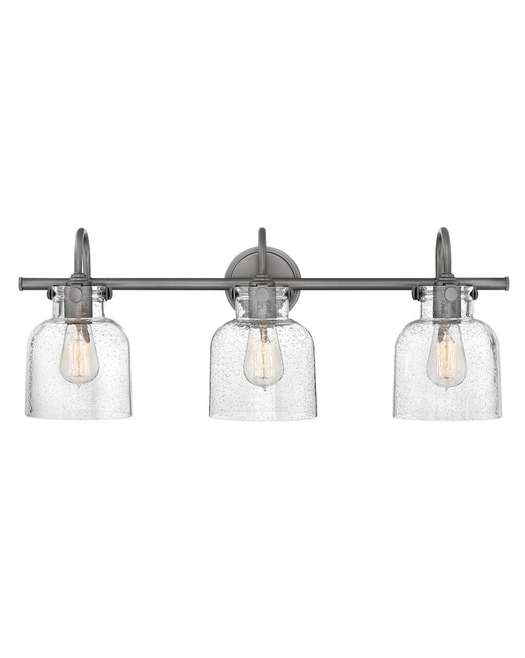 Congress 50123AN - Cylinder Glass Three Light Vanity - Grey