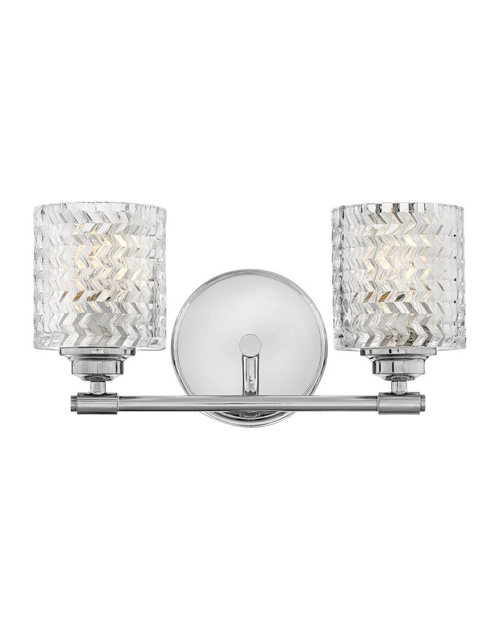 Elle 5042CM Two Light Vanity - Silver